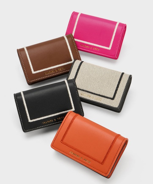 CHARLES & KEITH(チャールズ & キース)の「Astra アストラ ステッチトリムネームカードケース(名刺入れ・レディース・オレンジ/ブラック/ブラック系その他2/チョコ/フューシャピンク・XXS)」の14枚目の写真