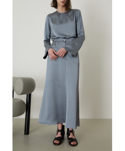 RIM.ARK（リムアーク）の「Lower flare satin SK（スカート・レディース・ブラック/グレー・38/36）」の12枚目の写真