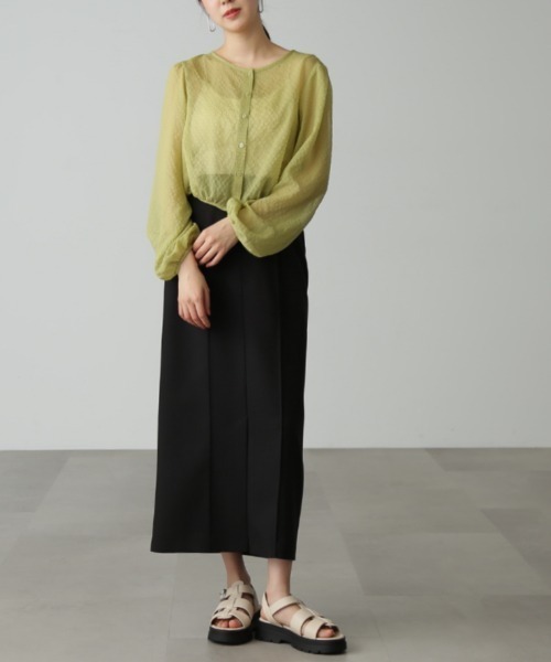 FREE'S MART（フリーズマート）の「【Sシリーズ対応】◆ピンタックナロースカート（スカート・レディース・ブラック/イエロー/ホワイト・SMALL/MEDIUM/X-SMALL）」の15枚目の写真