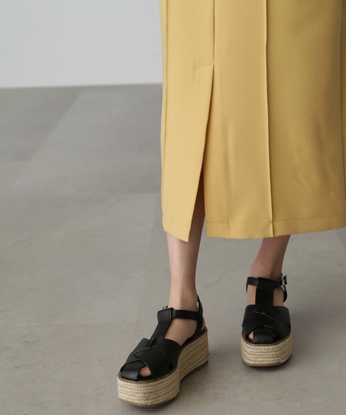 FREE'S MART（フリーズマート）の「【Sシリーズ対応】◆ピンタックナロースカート（スカート・レディース・ブラック/イエロー/ホワイト・SMALL/MEDIUM/X-SMALL）」の6枚目の写真