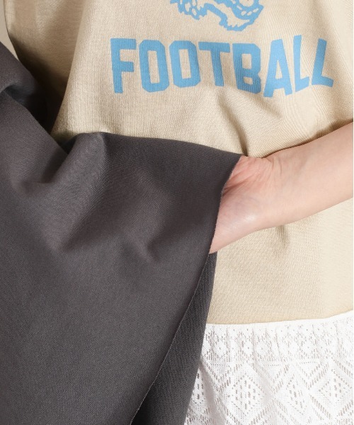 cepo（セポ）の「リメイクカレッジＴｅｅ　WEB先行販売（Tシャツ/カットソー・レディース・チャコール/ベージュ・M）」の22枚目の写真