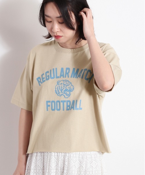 cepo（セポ）の「リメイクカレッジＴｅｅ　WEB先行販売（Tシャツ/カットソー・レディース・チャコール/ベージュ・M）」の14枚目の写真