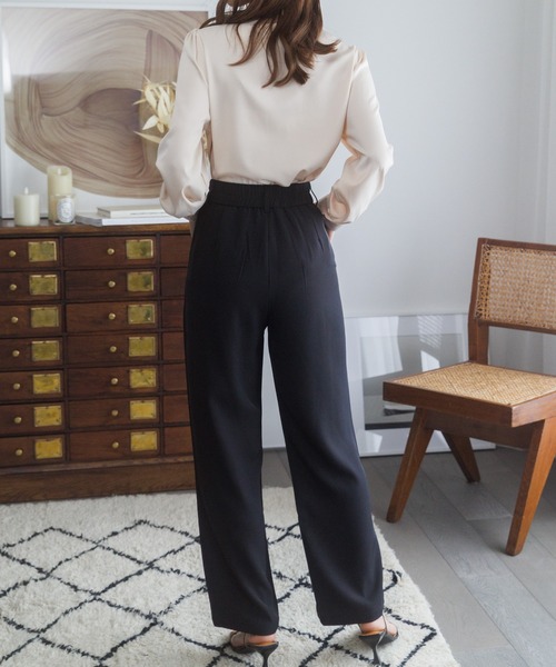 Ada.（エイダ）の「オフィスでもプライベートでも◎　洗える ボウタイ リボン ブラウス（シャツ/ブラウス・レディース・ホワイト/ベージュ/ライトブルー/アイボリー/ミント/ピンク/ネイビー・M/S/L）」の18枚目の写真