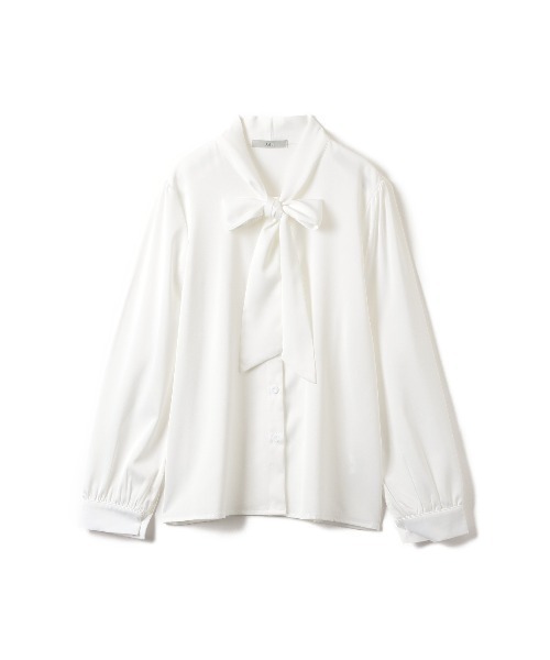 Ada.（エイダ）の「オフィスでもプライベートでも◎　洗える ボウタイ リボン ブラウス（シャツ/ブラウス・レディース・ホワイト/ベージュ/ライトブルー/アイボリー/ミント/ピンク/ネイビー・M/S/L）」の19枚目の写真