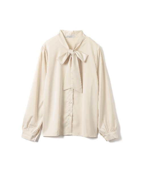 Ada.（エイダ）の「オフィスでもプライベートでも◎　洗える ボウタイ リボン ブラウス（シャツ/ブラウス・レディース・ホワイト/ベージュ/ライトブルー/アイボリー/ミント/ピンク/ネイビー・M/S/L）」の20枚目の写真