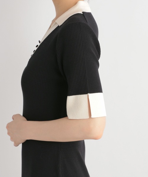 Andemiu（アンデミュウ）の「エリツキハイショクニットワンピース904569（ワンピース・レディース・オレンジ/ベージュ/ブラック・FREE）」の14枚目の写真