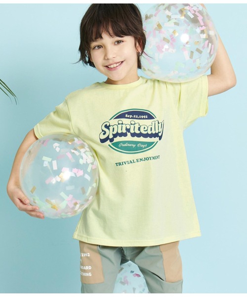 ANAP kids（アナップキッズ）の「フロントウェーブロゴビッグTシャツ【親子お揃い】（Tシャツ/カットソー・キッズ・ネイビー/ホワイト/イエロー系その他/ピンク・130cm/110cm/120cm/100cm）」の3枚目の写真