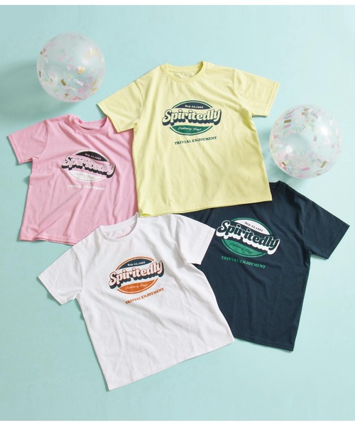 ANAP kids（アナップキッズ）の「フロントウェーブロゴビッグTシャツ【親子お揃い】（Tシャツ/カットソー・キッズ・ネイビー/ホワイト/イエロー系その他/ピンク・130cm/110cm/120cm/100cm）」の4枚目の写真