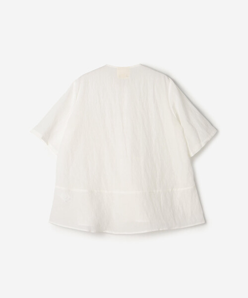 Bshop（ビショップ）の「Shosh | 半袖ノーカラーブラウス WOMEN 