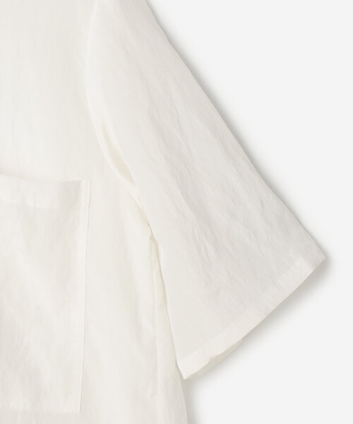 Bshop（ビショップ）の「Shosh | 半袖ノーカラーブラウス WOMEN 