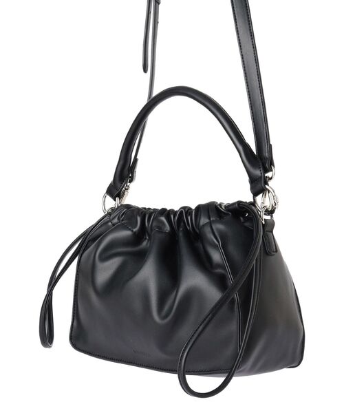 MURUA(ムルーア)の「2WAYハンドルドロストバッグ(ハンドバッグ・レディース・ブラック/イエロー・FREE)」の13枚目の写真