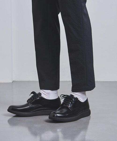 【美品】UNITED ARROWS シアサッカーノープリーツパンツ ネイビーL UNITED ARROWS（ユナイテッドアローズ）の「ライトシアサッカー