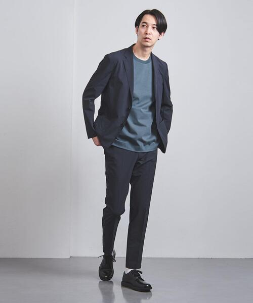 【美品】UNITED ARROWS シアサッカーノープリーツパンツ ネイビーL UNITED ARROWS（ユナイテッドアローズ）の「ライトシアサッカー