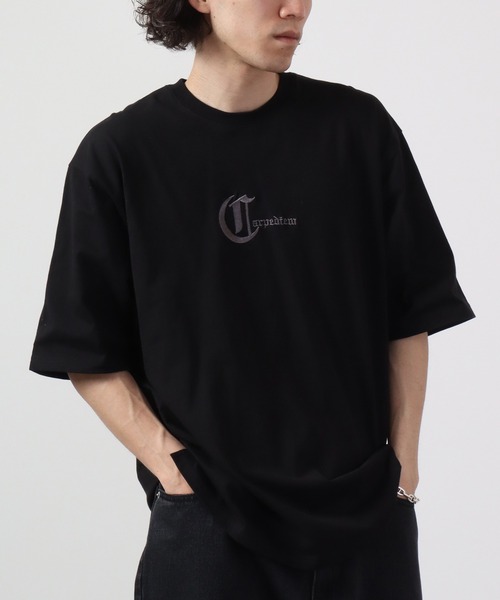 RE730(アールイーセブンサーティー)の「RE730 クロスローズ半袖Tシャツ(Tシャツ/カットソー・メンズ・オフホワイト/グレー/ブラック・L/M)」の9枚目の写真