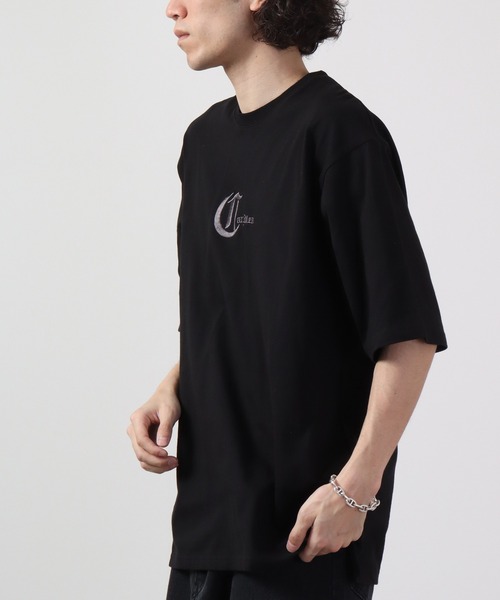 RE730(アールイーセブンサーティー)の「RE730 クロスローズ半袖Tシャツ(Tシャツ/カットソー・メンズ・オフホワイト/グレー/ブラック・L/M)」の11枚目の写真