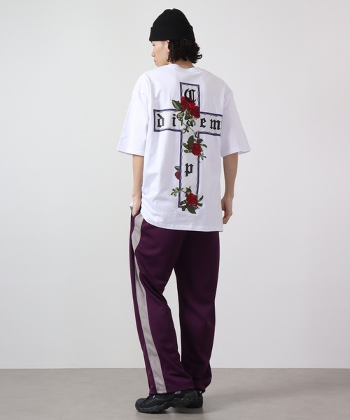 RE730(アールイーセブンサーティー)の「RE730 クロスローズ半袖Tシャツ(Tシャツ/カットソー・メンズ・オフホワイト/グレー/ブラック・L/M)」の8枚目の写真
