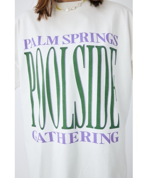 MOUSSY(マウジー)の「POOLSIDE LOOSE Tシャツ(Tシャツ/カットソー・レディース・ターコイズブルー/杢グレー/オフホワイト・FREE)」の10枚目の写真