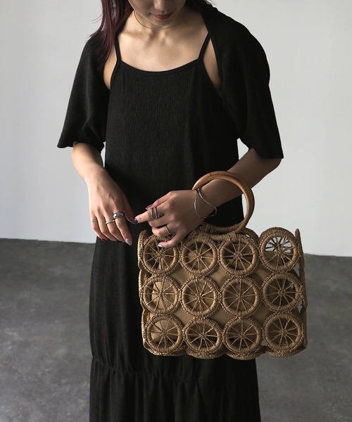 Riberry（リベリー）の「楊柳シャーリングキャミワンピース×ショートボレロset（ワンピース・レディース・オレンジ/チャコールグレー/ブラック/グレイッシュベージュ・MEDIUM）」の19枚目の写真