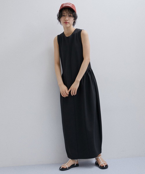 ADAM ET ROPE' サイドギャザーカットワンピース ADAM ET ROPE'（アダムエロペ）の「サイドギャザーカット