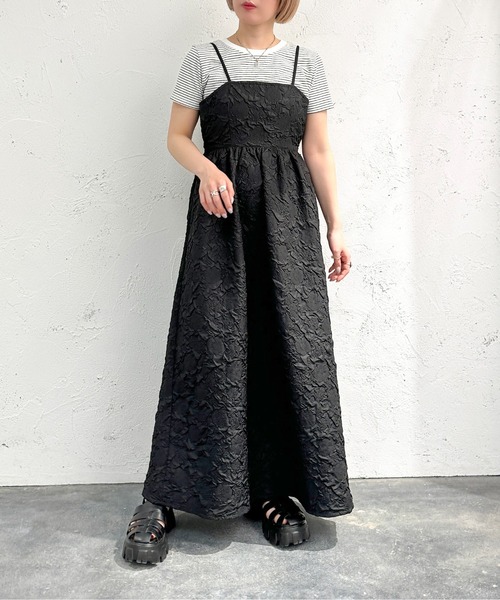 apres jour mignon(アプレジュールミニョン)の「ふくれジャガードキャミワンピース【ZOZOTOWN限定アイテム】(ワンピース・レディース・ブルー/ブラック/アイボリー・X-LARGE/SMALL/MEDIUM)」の14枚目の写真