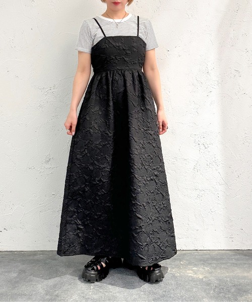 apres jour mignon(アプレジュールミニョン)の「ふくれジャガードキャミワンピース【ZOZOTOWN限定アイテム】(ワンピース・レディース・ブルー/ブラック/アイボリー・X-LARGE/SMALL/MEDIUM)」の16枚目の写真