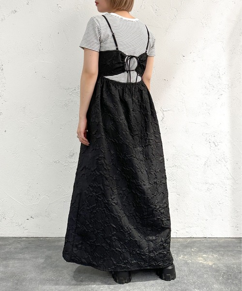 apres jour mignon(アプレジュールミニョン)の「ふくれジャガードキャミワンピース【ZOZOTOWN限定アイテム】(ワンピース・レディース・ブルー/ブラック/アイボリー・X-LARGE/SMALL/MEDIUM)」の17枚目の写真