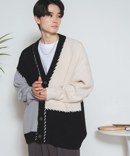 WEGO(ウィゴー)の「WEGO/ハンドステッチカラーブロックカーディガン(カーディガン/ボレロ・メンズ・その他1/その他2・MEDIUM/LARGE)」の19枚目の写真