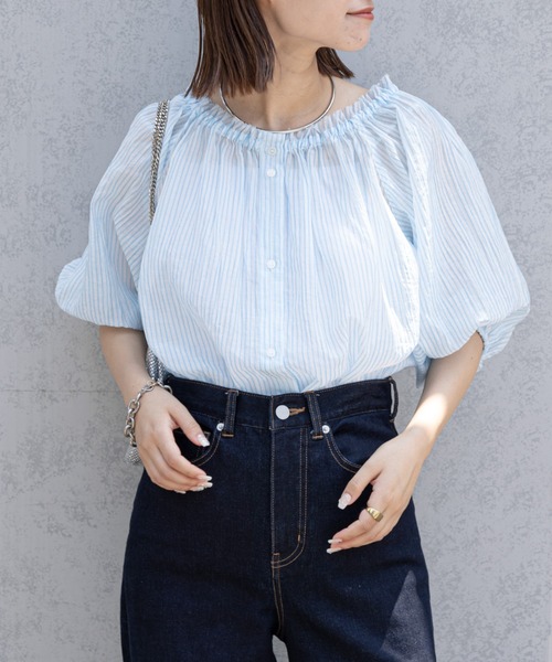 CIAOPANIC TYPY（チャオパニックティピー）の「マルチウェイオフショルブラウス（シャツ/ブラウス・レディース・ブラック/サックスブルー/ピンク/グリーン・ONE SIZE）」の13枚目の写真