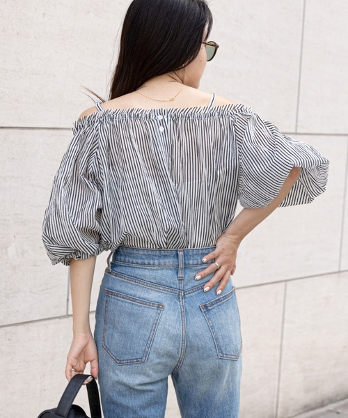 CIAOPANIC TYPY（チャオパニックティピー）の「マルチウェイオフショルブラウス（シャツ/ブラウス・レディース・ブラック/サックスブルー/ピンク/グリーン・ONE SIZE）」の5枚目の写真