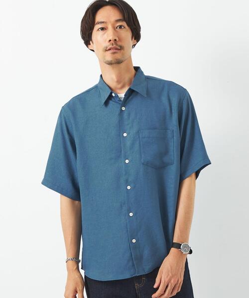 green label relaxing（グリーンレーベルリラクシング）の「トリアセドビー ジャストルーズ シャツ -防シワ-（シャツ/ブラウス・メンズ・ライトグレー/ダークグレー/ロイヤルブルー・L/M/XL/S）」の3枚目の写真