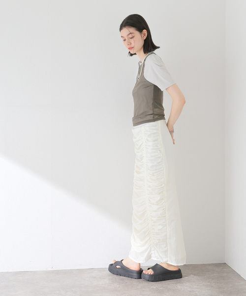 JOINT WORKS（ジョイントワークス）の「シアーコンパクトTシャツ（Tシャツ/カットソー・レディース・チャコールグレー/ブラック・FREE）」の15枚目の写真