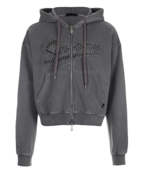 SURGERY（サージェリー）の「韓国ブランド SURGERY サージェリー surgery retro semi over crop hood jacket オーバーサイズ ジップパーカー ジップアップ ジップフーディ ロゴパーカー ロゴフーディ（パーカー・メンズ・チャコールグレー/ライトベージュ・S/M/L）」の10枚目の写真