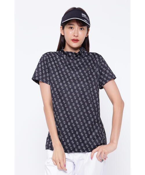 MASTER BUNNY EDITION 　ドビープリント　ハイネックシャツ Tシャツ/カットソー 【MASTER BUNNY EDITION】ポリエステルドビー 半袖