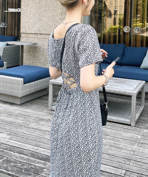 SPIRALGIRL（スパイラルガール）の「バックレースアップスリットロングワンピース（ワンピース・レディース・ブラック/ブルー/その他・FREE）」の9枚目の写真