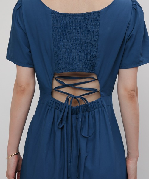 SPIRALGIRL（スパイラルガール）の「バックレースアップスリットロングワンピース（ワンピース・レディース・ブラック/ブルー/その他・FREE）」の22枚目の写真