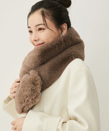 VIS | ボリュームフェイクファーティペット(マフラー)