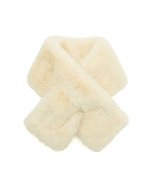 VIS(ビス)の「ボリュームフェイクファーティペット(マフラー・レディース・グレー/ベージュ系その他/キナリ・FREE)」の5枚目の写真