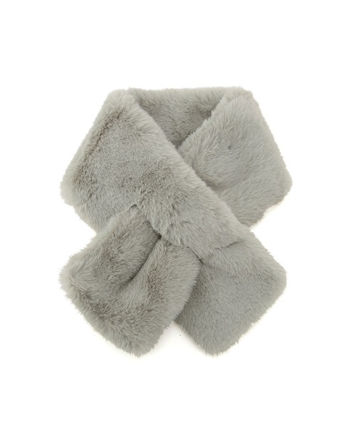 VIS(ビス)の「ボリュームフェイクファーティペット(マフラー・レディース・グレー/ベージュ系その他/キナリ・FREE)」の6枚目の写真
