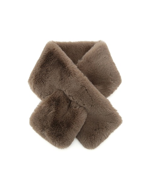 VIS(ビス)の「ボリュームフェイクファーティペット(マフラー・レディース・グレー/ベージュ系その他/キナリ・FREE)」の7枚目の写真