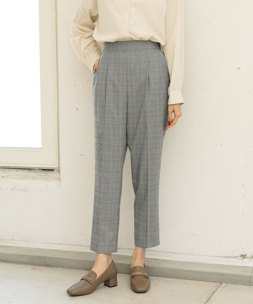 GLOBAL WORK（グローバルワーク）の「ウツクシルエットテーパード柄/704422（その他パンツ・レディース・ブラウン系その他/ブルー系その他6/ネイビー系/グレー系その他・X-SMALL/XX-LARGE/SMALL/MEDIUM/X-LARGE/LARGE）」の2枚目の写真