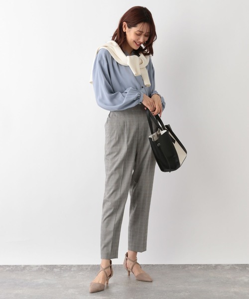 GLOBAL WORK（グローバルワーク）の「ウツクシルエットテーパード柄/704422（その他パンツ・レディース・ブラウン系その他/ブルー系その他6/ネイビー系/グレー系その他・X-SMALL/XX-LARGE/SMALL/MEDIUM/X-LARGE/LARGE）」の5枚目の写真