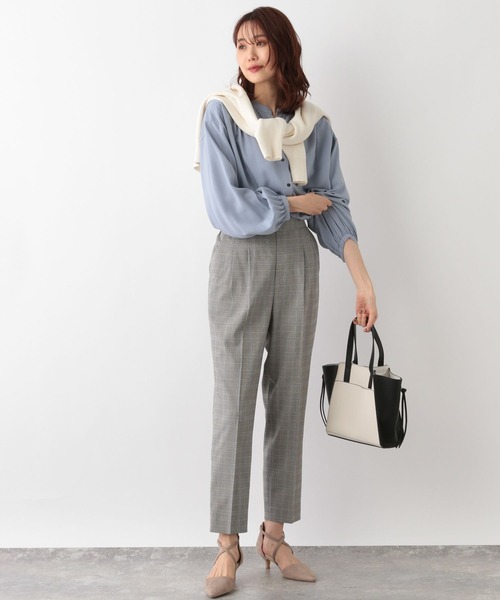 GLOBAL WORK（グローバルワーク）の「ウツクシルエットテーパード柄/704422（その他パンツ・レディース・ブラウン系その他/ブルー系その他6/ネイビー系/グレー系その他・X-SMALL/XX-LARGE/SMALL/MEDIUM/X-LARGE/LARGE）」の6枚目の写真