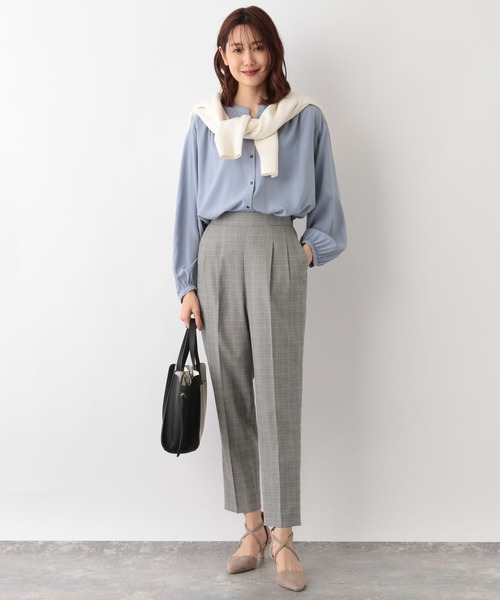 GLOBAL WORK（グローバルワーク）の「ウツクシルエットテーパード柄/704422（その他パンツ・レディース・ブラウン系その他/ブルー系その他6/ネイビー系/グレー系その他・X-SMALL/XX-LARGE/SMALL/MEDIUM/X-LARGE/LARGE）」の7枚目の写真