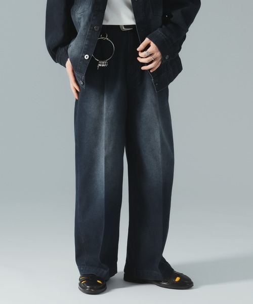 epnok(エプノック)の「ワイドストレートブラストデニムパンツ(デニムパンツ・メンズ・ブラック/インディゴブルー/ブルー系その他・LARGE/SMALL/MEDIUM)」の13枚目の写真