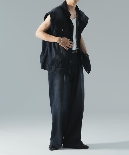 epnok(エプノック)の「ワイドストレートブラストデニムパンツ(デニムパンツ・メンズ・ブラック/インディゴブルー/ブルー系その他・LARGE/SMALL/MEDIUM)」の21枚目の写真