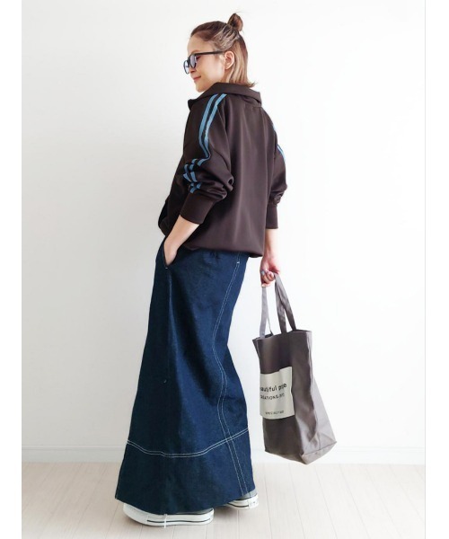 notch.（ノッチ）の「【 notch. by yui 】トラックジャケット（ジャージ・レディース・ブラック/ブラウン/ベージュ/ネイビー/ダークブルー/ホワイト・M）」の15枚目の写真