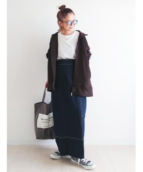 notch.（ノッチ）の「【 notch. by yui 】トラックジャケット（ジャージ・レディース・ブラック/ブラウン/ベージュ/ネイビー/ダークブルー/ホワイト・M）」の17枚目の写真