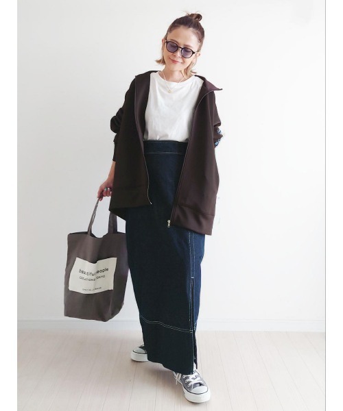 notch.（ノッチ）の「【 notch. by yui 】トラックジャケット（ジャージ・レディース・ブラック/ブラウン/ベージュ/ネイビー/ダークブルー/ホワイト・M）」の18枚目の写真