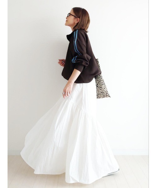 notch.（ノッチ）の「【 notch. by yui 】トラックジャケット（ジャージ・レディース・ブラック/ブラウン/ベージュ/ネイビー/ダークブルー/ホワイト・M）」の19枚目の写真