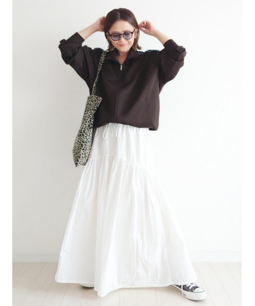 notch.（ノッチ）の「【 notch. by yui 】トラックジャケット（ジャージ・レディース・ブラック/ブラウン/ベージュ/ネイビー/ダークブルー/ホワイト・M）」の21枚目の写真